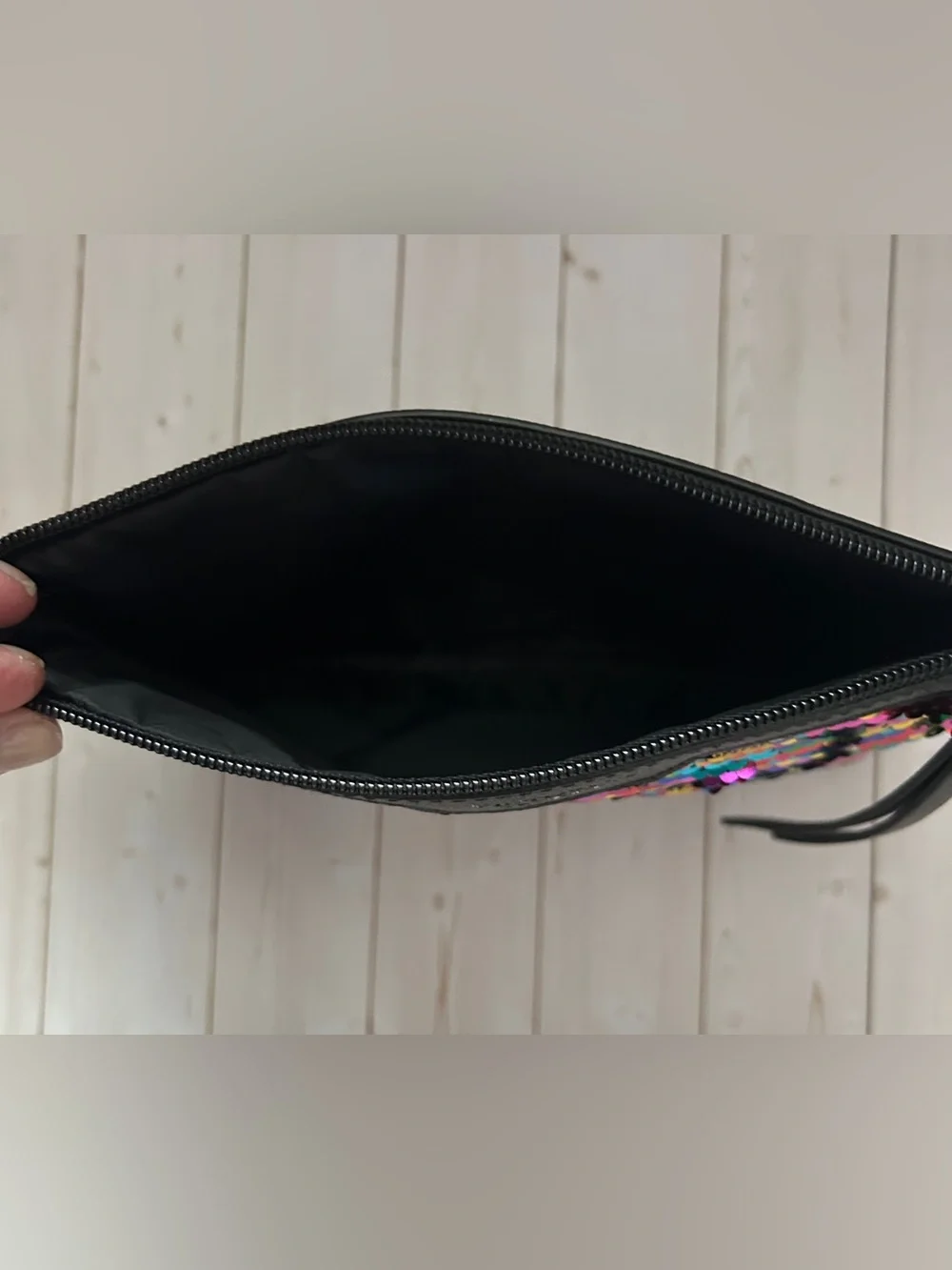 Victoria's Secret Multicolor Sequin Make up Cosmetic Bag/Pouch